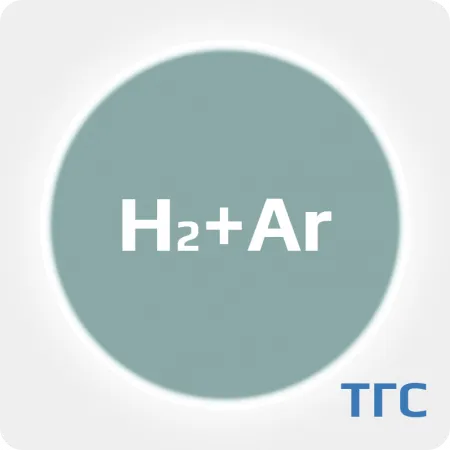 Техническая газовая смесь : Водород (H2)50 %+ Аргон (Ar) ост. в баллоне 40 л. 100 бар. соединение G3/4 (DIN 9)