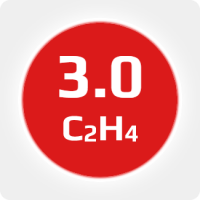 Этилен  (C2H4) 3.0 (99,5%) в баллоне 50л. 17 кг., соединение W21,8х1/14'' LH (DIN 1)